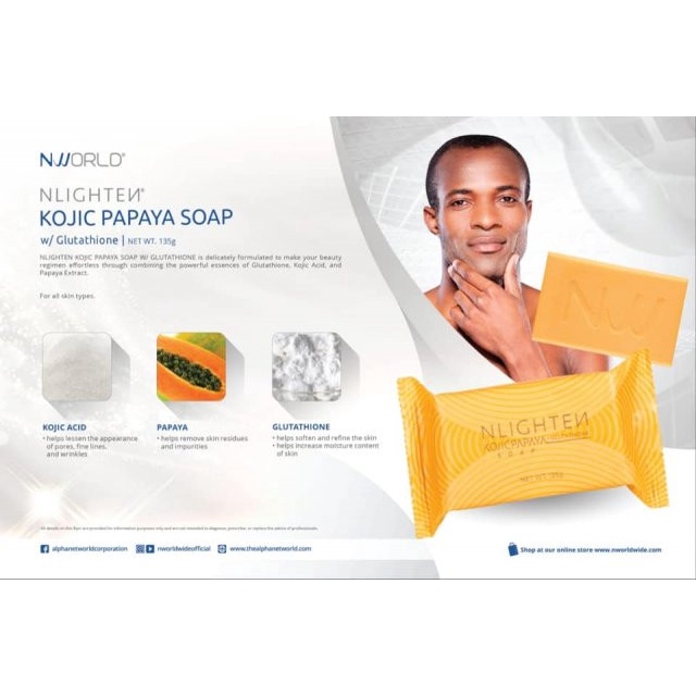 Nlighten Kojic Papaya with Glutathione Soap (new packaging 135g) | Shopee  Philippines
