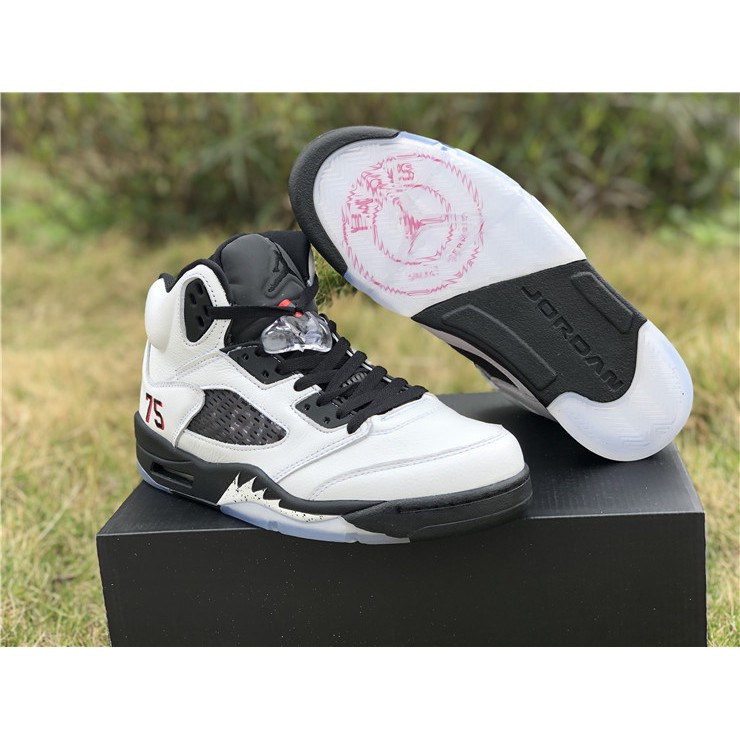 Jordan 5 sales paris white