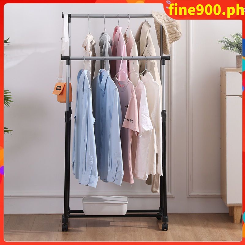 COD Double Pole Clothes Rack For Clothes Organizing Sampayan Double Pole Stand Sampayan