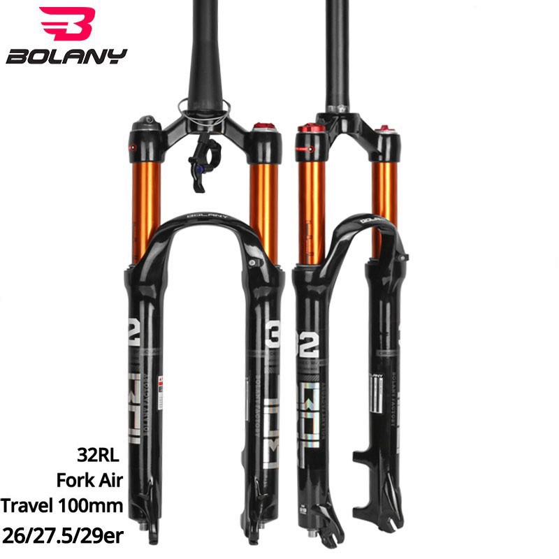 Bolany Magnesium Alloy MTB Bicycle Fork Supension Air 26 27.5 29er Mountain Bike 32 RL100mm