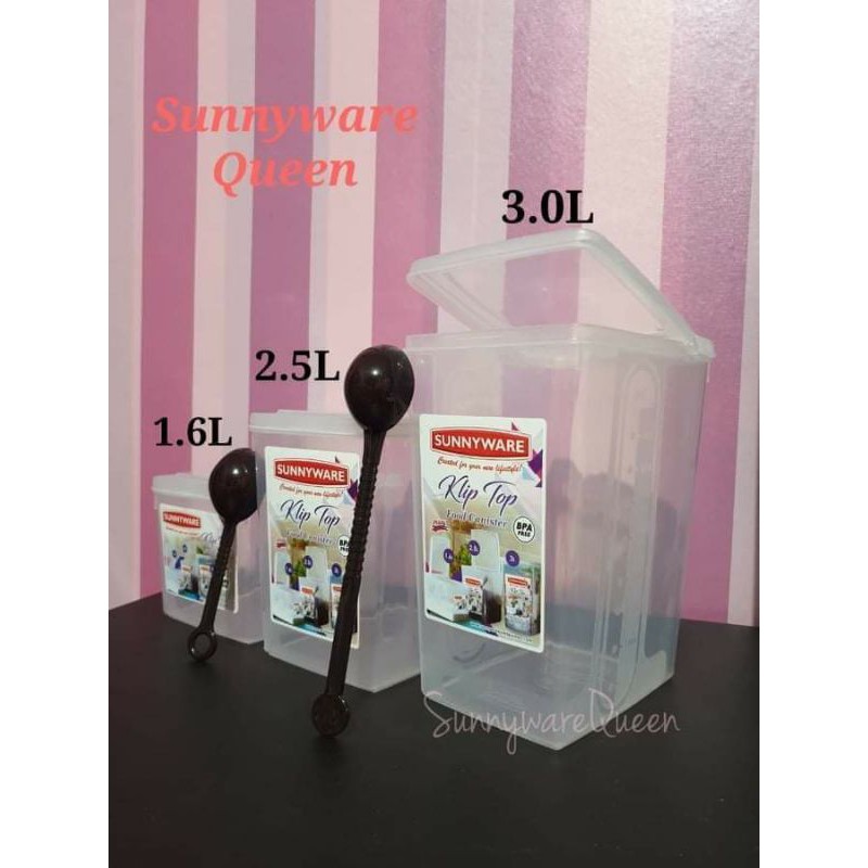 (SET OF 4) SUNNYWARE KLIPTOP FOOD CANISTER/CONTAINER | Shopee Philippines