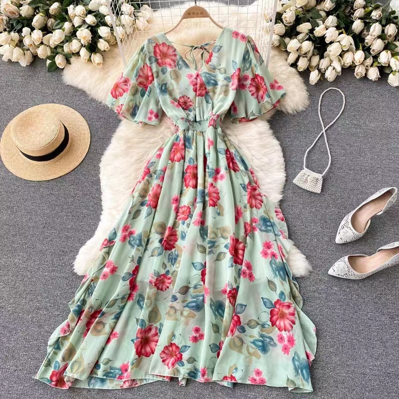 Floral maxi dress outlet shopee