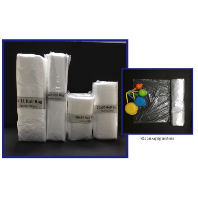 Laundry plastic best sale bags roll