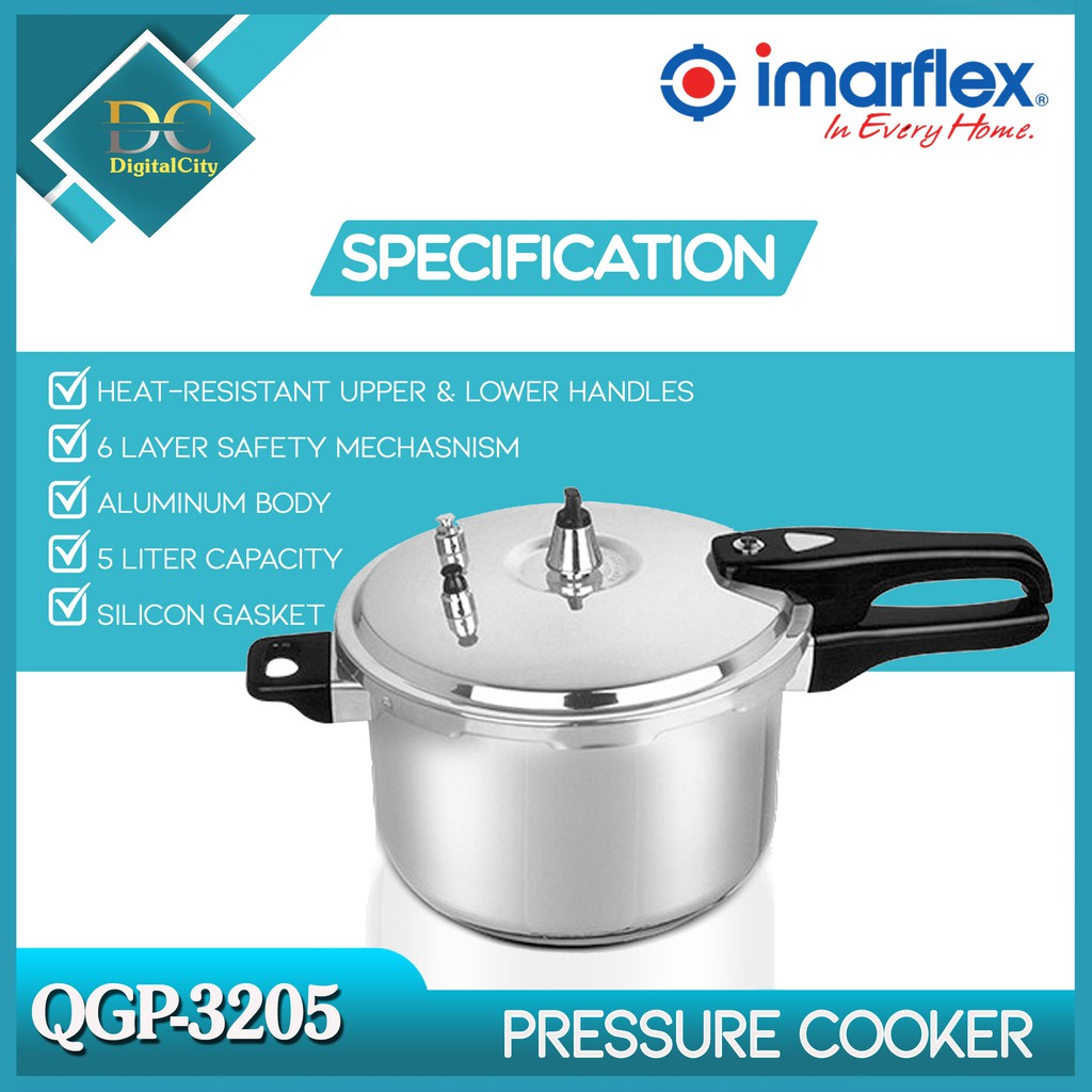 Imarflex QGP3205 5L Pressure Cooker (Silver) Shopee Philippines
