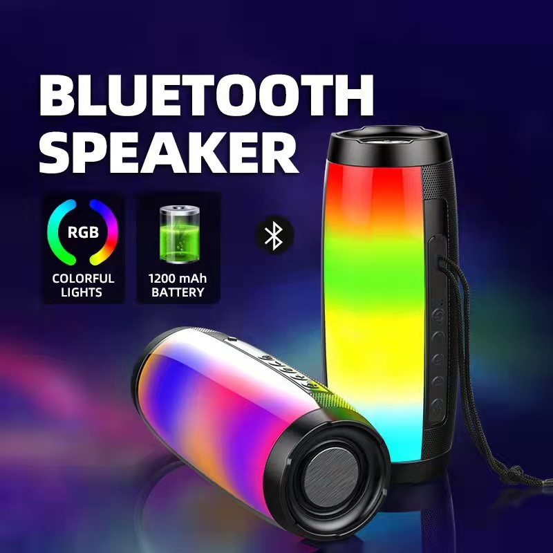WIRELESS SPEAKER super bass Rechargeable Bluetooth speaker with RGB Led ...