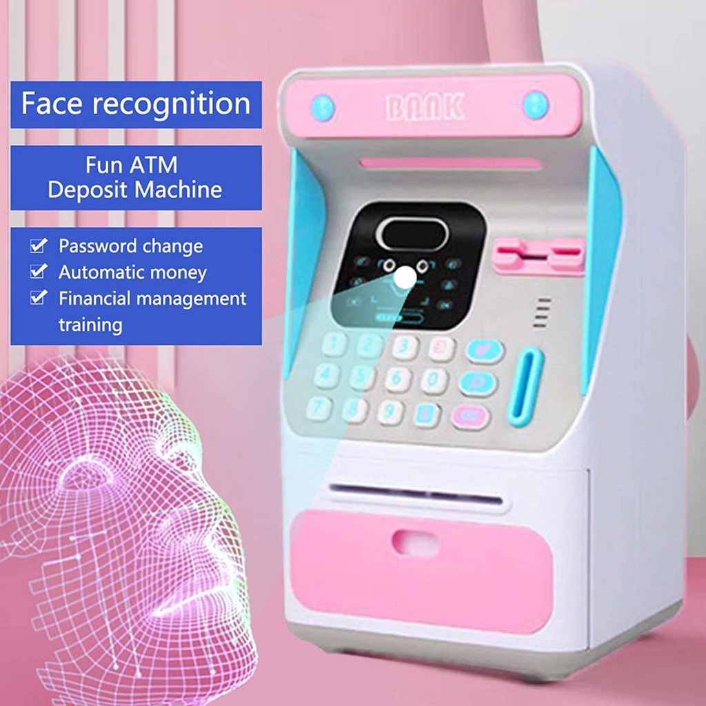 Electronic Piggy Bank Simulated Face Recognition ATM Machine Cash Box ...