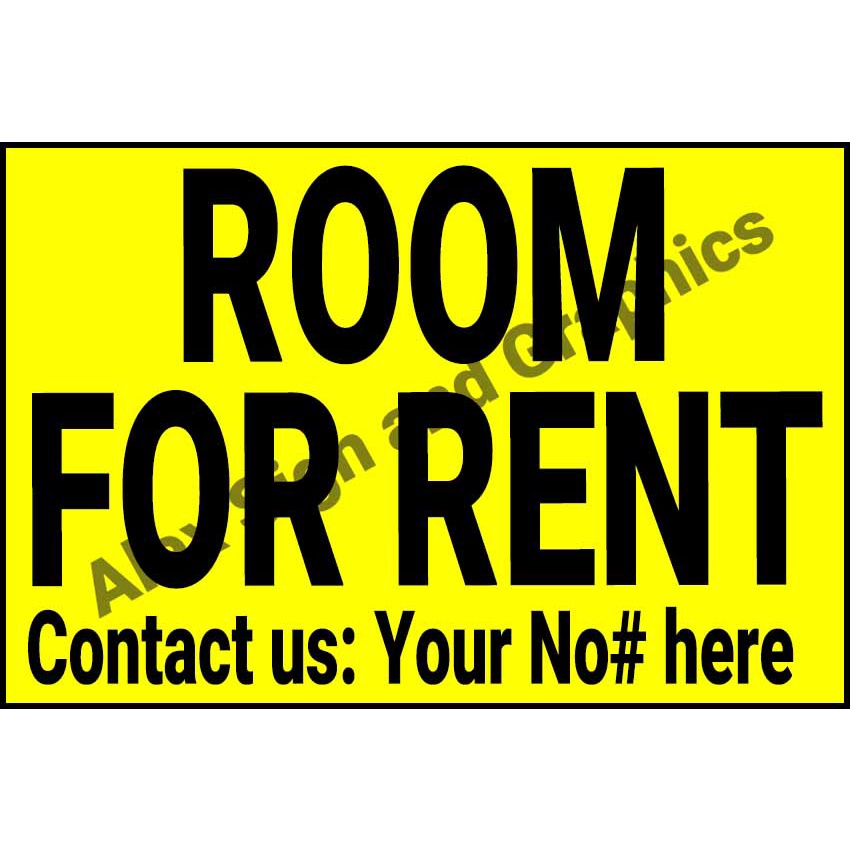 Room for Rent: Contact Us - Your No. Here PVC Signage - A4 Size (7.5 x ...