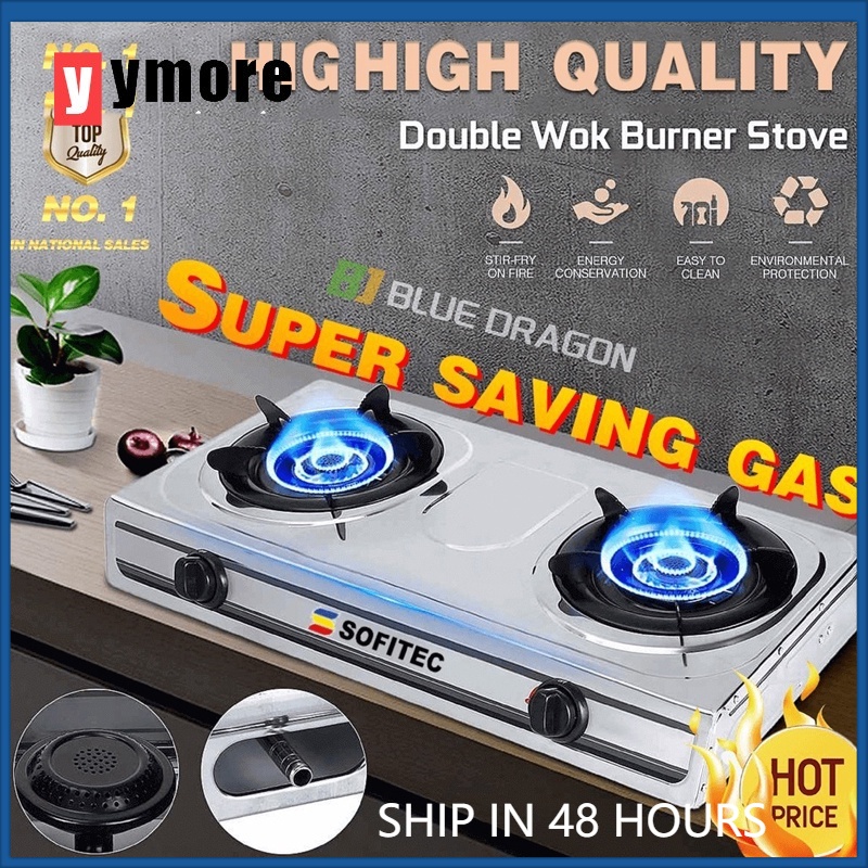 Double Burner Gas Stove Stainless Steel Automatic Ignition Burner   0d0e73e2baea2fb9e91affa2f21f4f38