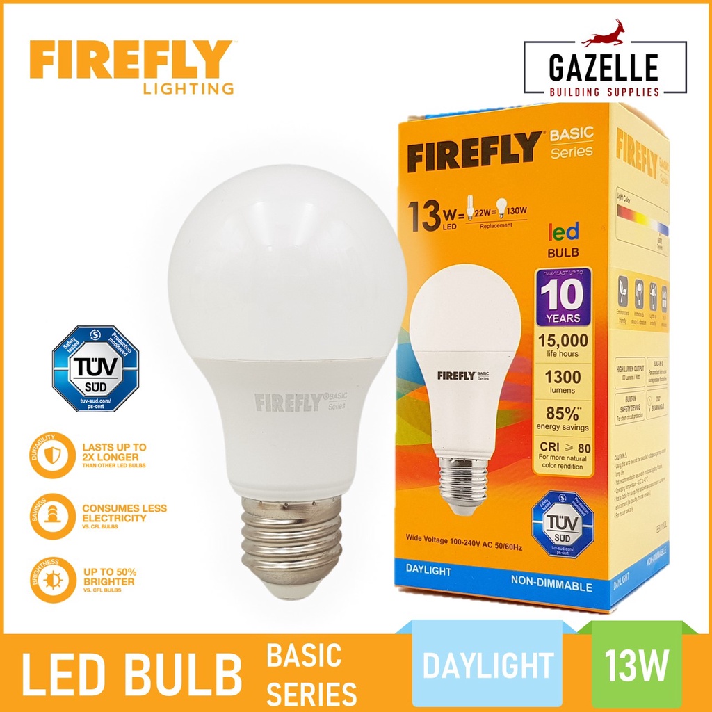 Firefly Basic Series LED A Light Bulb - 3 - 20 Watts Daylight Warm ...