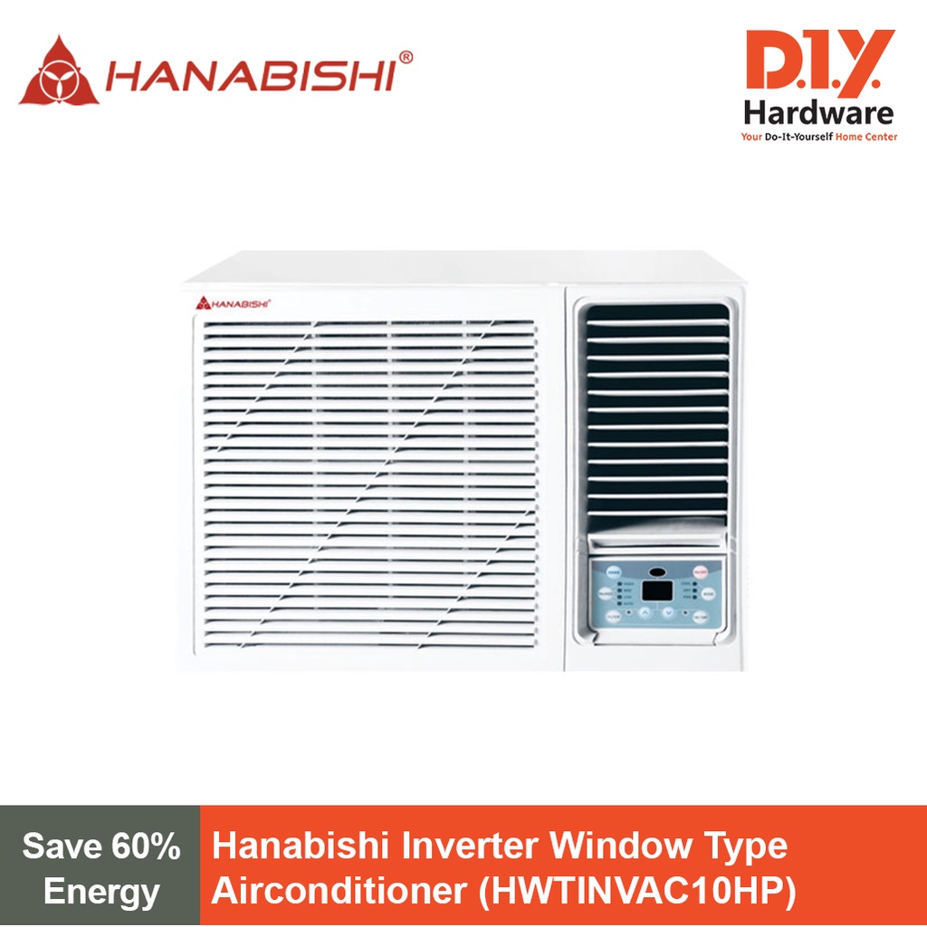 Hanabishi Inverter Window Type Air Conditioner 1.0HP (HWTINVAC10HP ...