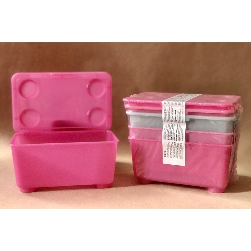 GLIS Box with lid, pink/turquoise, 6 ¾x4 - IKEA