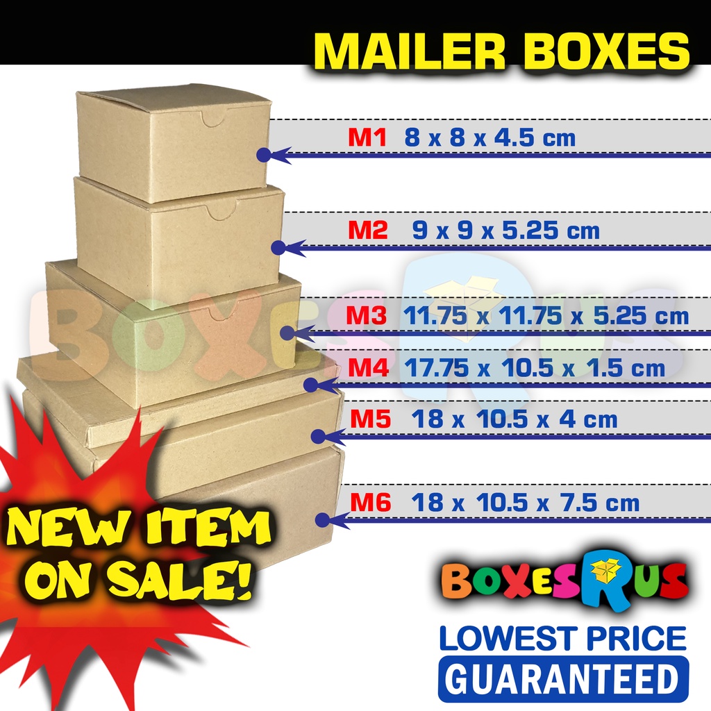 Mailer Box Small Gift Box Corrugated DIY boxes 6 Sizes Available Mini