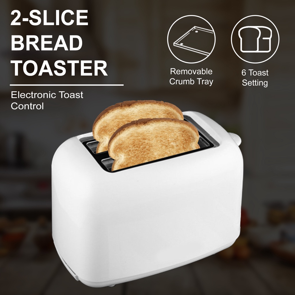 Bread Toaster 2 Slot Multifunction Toaster Machine Electric Breakfast