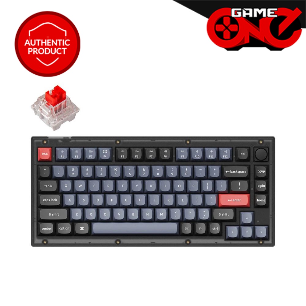 Keychron V1 QMK 84 Keys Fully Assembled Knob Custom Mechanical Keyboard ...