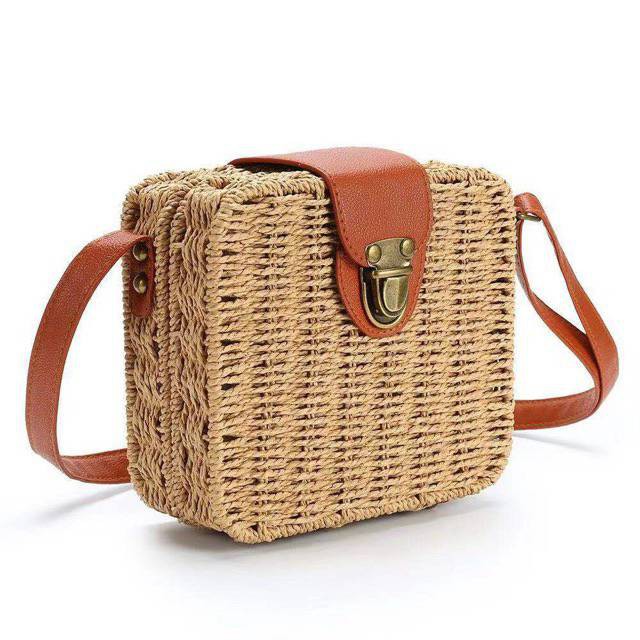 Bag made of discount rattan