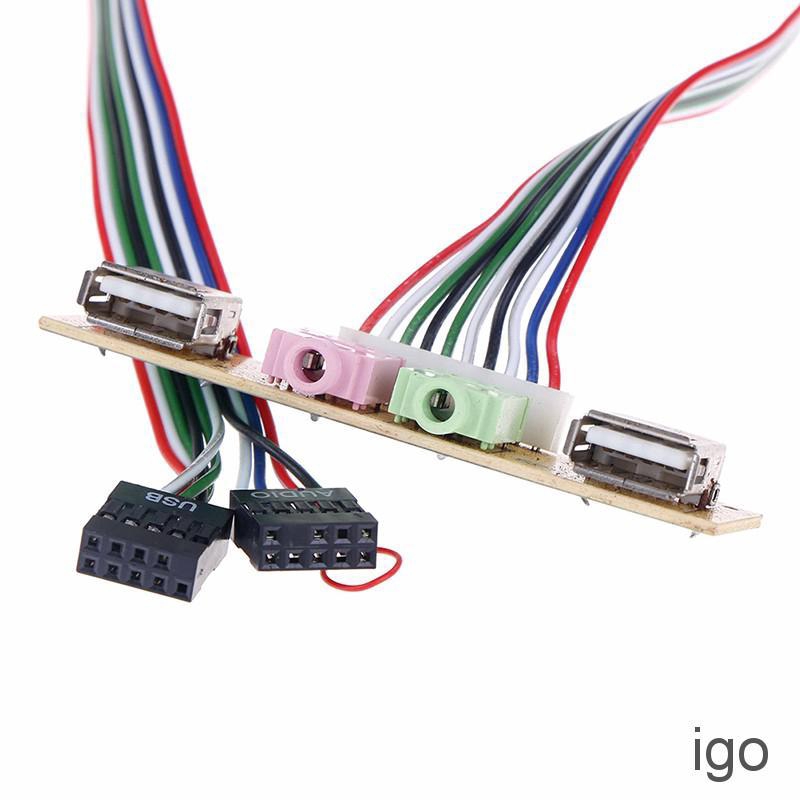IGO 2 USB PC Computer Case Front Panel USB Audio Port Mic Earphone Cable 7.8cm Shopee Philippines