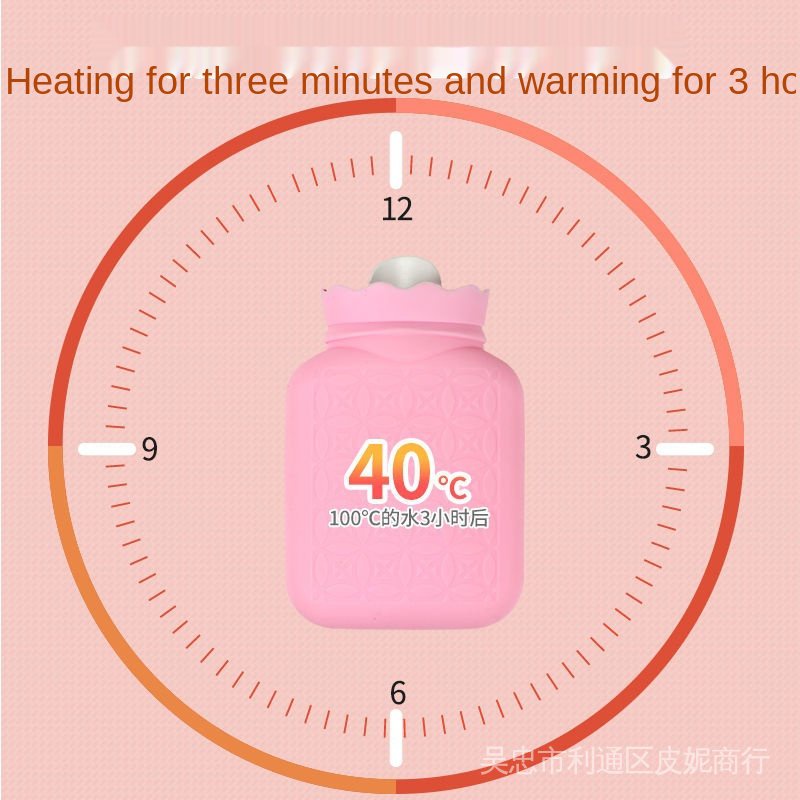 Portable Water Injection Hot Water Bottle Safe ExplosionProof Plush