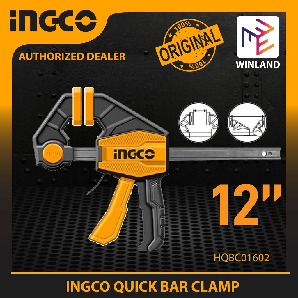 Ingco Tools Original Quick Bar Clamp Woodwork Tool Winland Sf Shopee Philippines