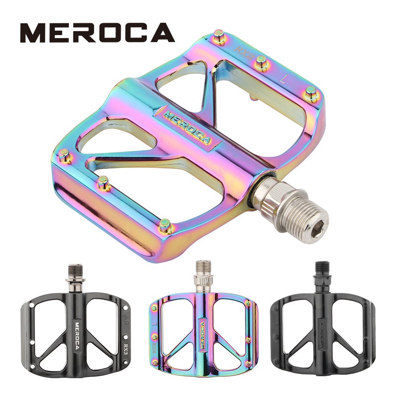 MEROCA Bicycle Pedal Mountain Bike Aluminum Alloy Non Slip Du Bearing Mtb Pedals Shopee Philippines