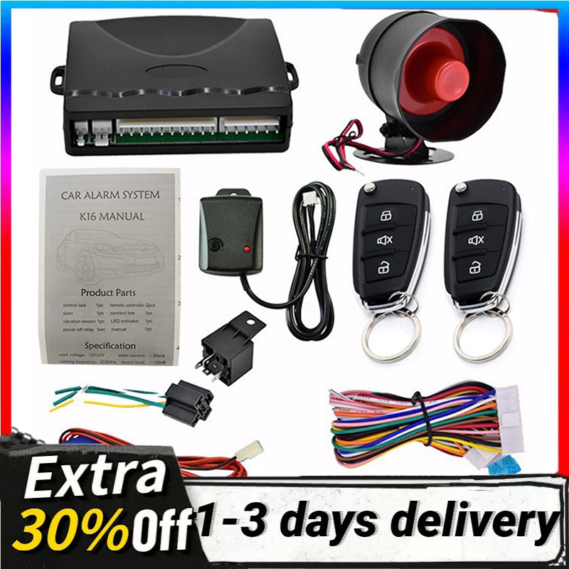 1Set Universal Car Security Alarm System Antitheft with Remote