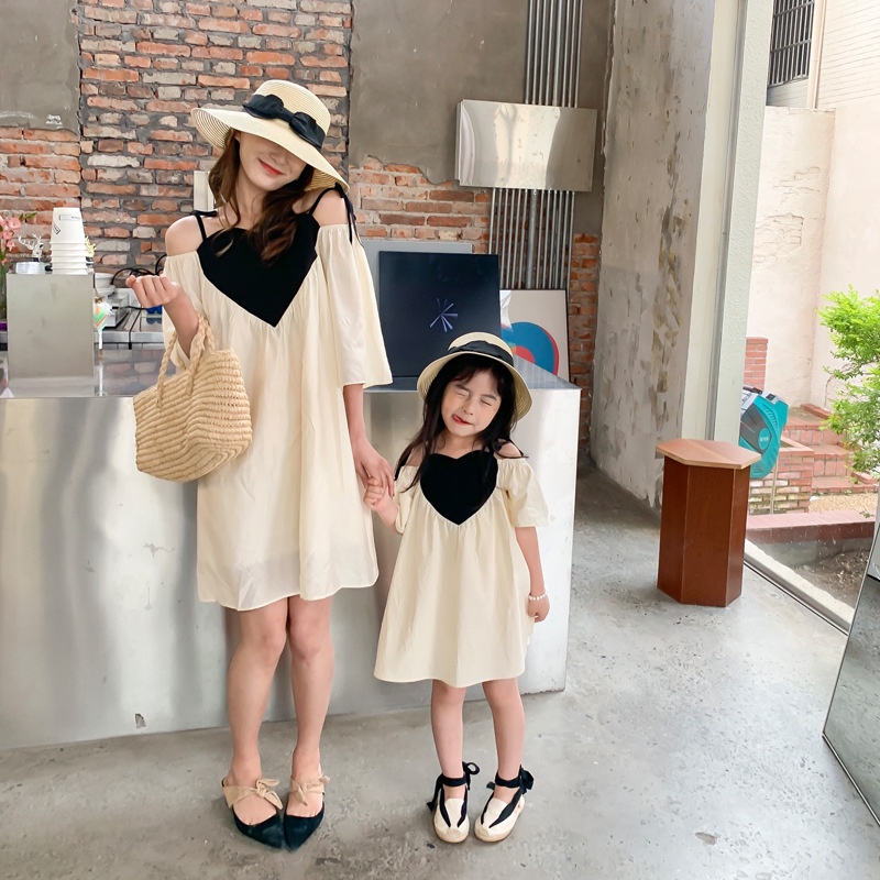 Summer New Style Korean Version Three-Dimensional Love Dress Parent ...