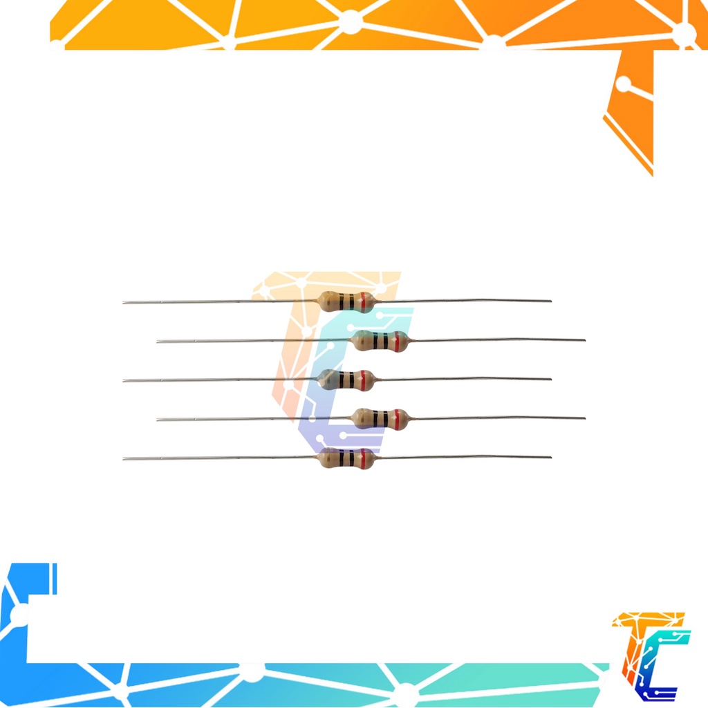 5pcs 20 ohms resistor 1/4 watt 4 band Carbon Film Resistor 5% for ...