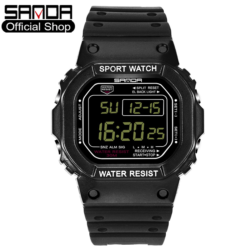 Sanda Digital Watch Luxury Waterproof LED Men Watch Women Watch ...