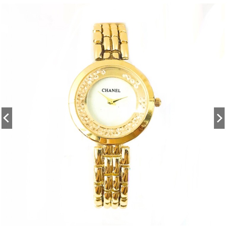 JJ Chanel Crystal Dial Gold Watch For Ladies CX018 Shopee