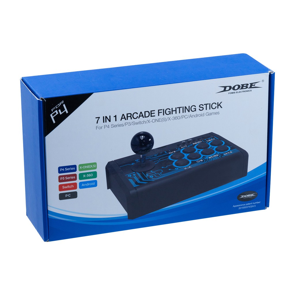 DOBE 7 In 1 Mini Arcade Fighting Stick for PS4 / Nintendo Switch / PC ...