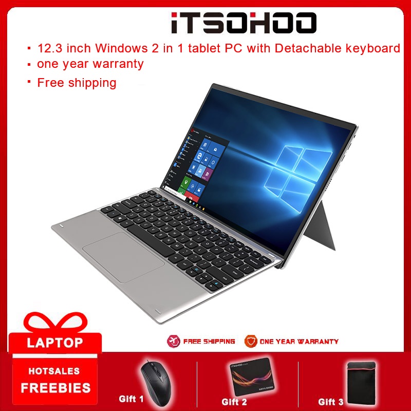 iTSOHOO 12.3 inch 2 in 1 tablet pc wifi touchscreen Laptop 8G 256G