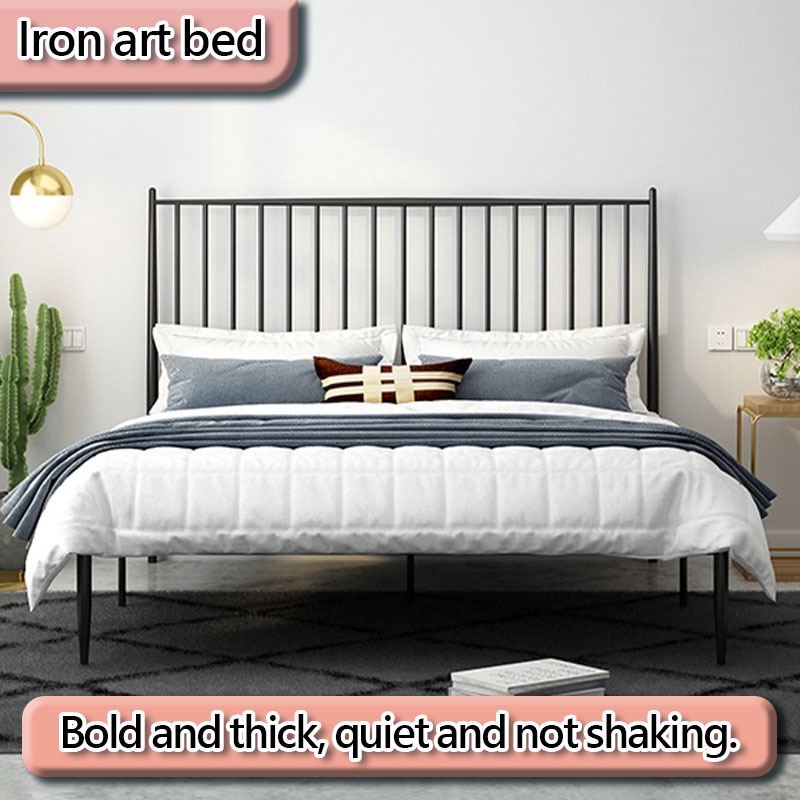 High loadbearing iron bed single bed frame double bed frame king bed