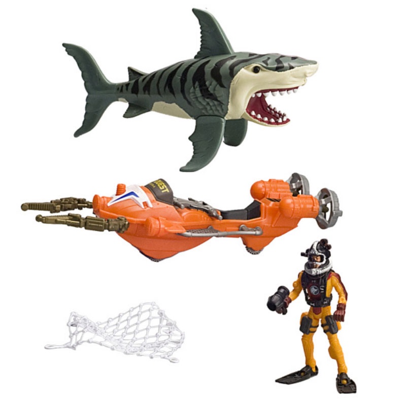 Deep Sea Adventure Rescue Giant Creature Playset - Tiger Shark, ocean ...