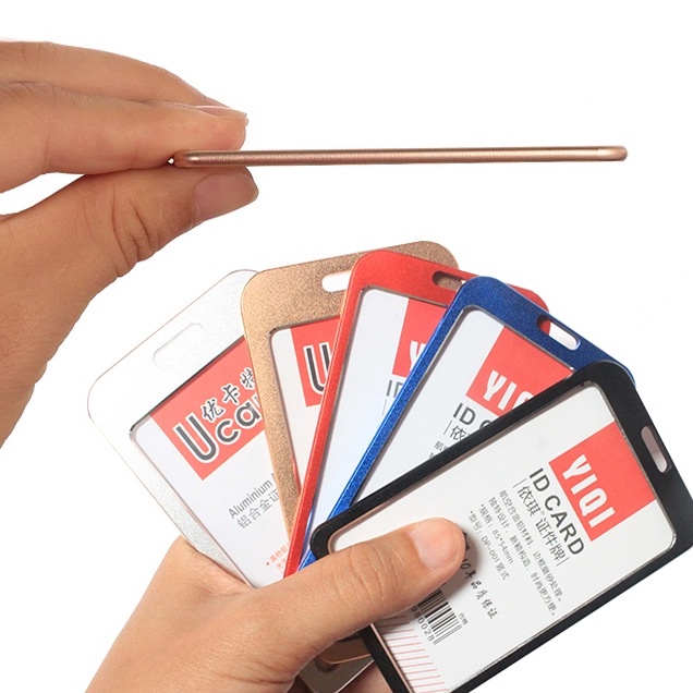Id Card Holder Alloy Aluminum Frame Card Casing KTP MEMBER EToll Name ...