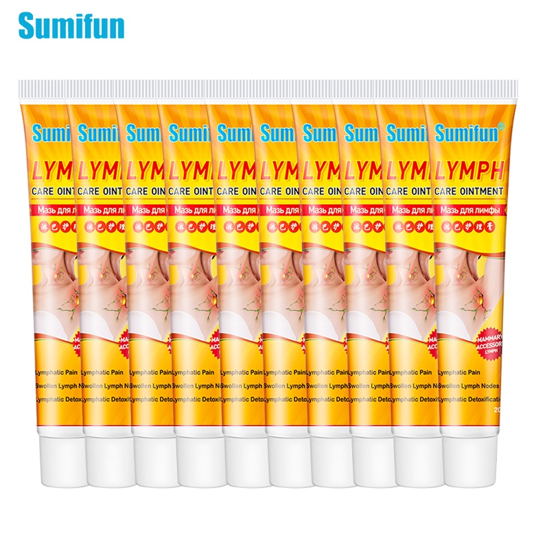 10Pcs Sumifun Lymphatic Detox Cream Treat Armpit Neck Lymph Nodes Swollen Ointment Swelling Pain