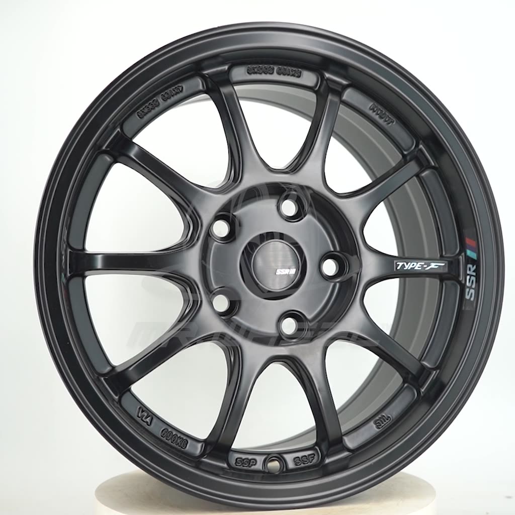 New Sport Rim SSR Type F 15inch 15x7 5x114.3 ET40 Matt Black Exora ...