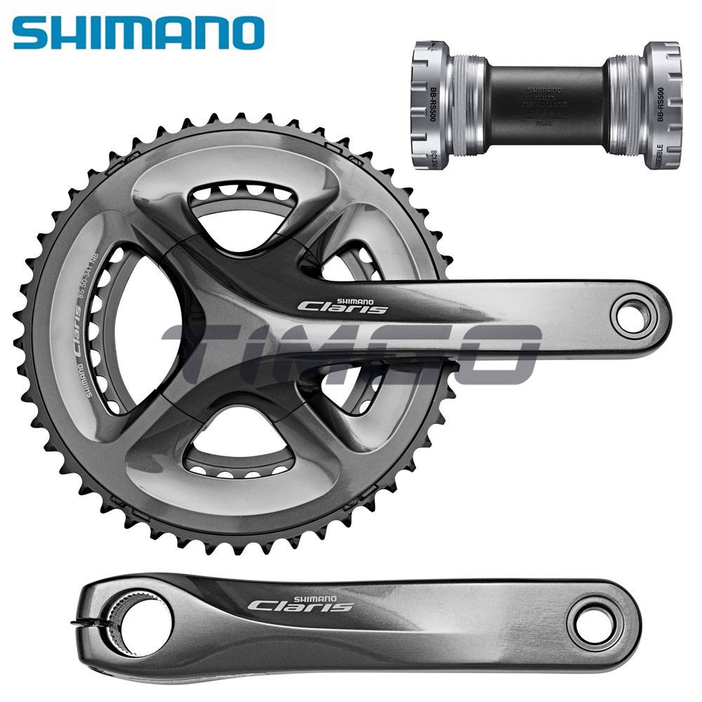 Shimano Claris FC R2000 Road Bike Folding Bike 2 8 Speed Hollowtech 2 Crankset 50 34T BB RS501 Bottom Bracket Shopee Philippines