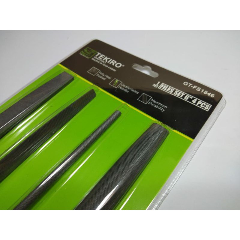 Tekiro press file set 6 inches contains 4 pcs | Shopee Philippines