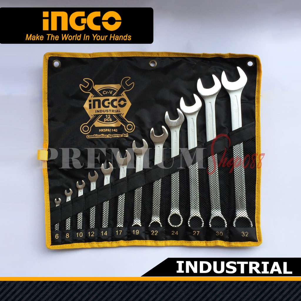 Ingco Combination Wrench Set 6-32mm 12Pcs HKSPA1143 | Shopee Philippines