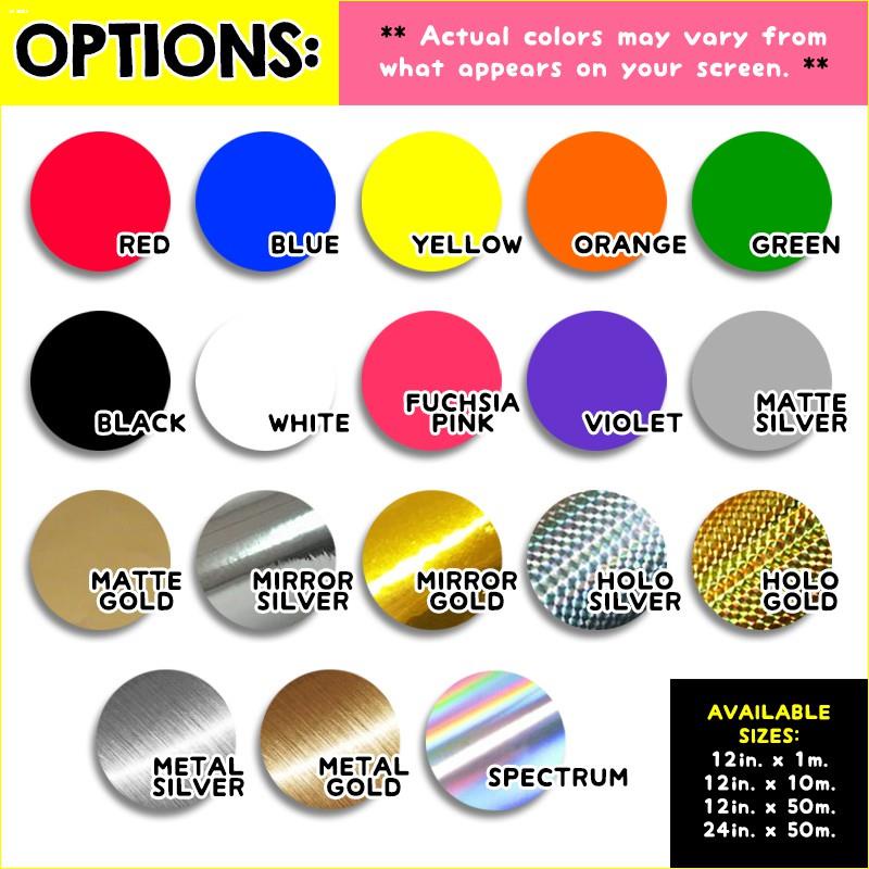 (12" x 1m) Waterproof Outdoor Vinyl Decal Stickers for Silhouette Cameo