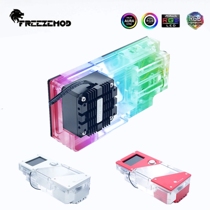 FREEZEMOD AIO Warer Pump Reservoir & integrated Water Tank+Pump Combo For PC Water Cooling 5V
