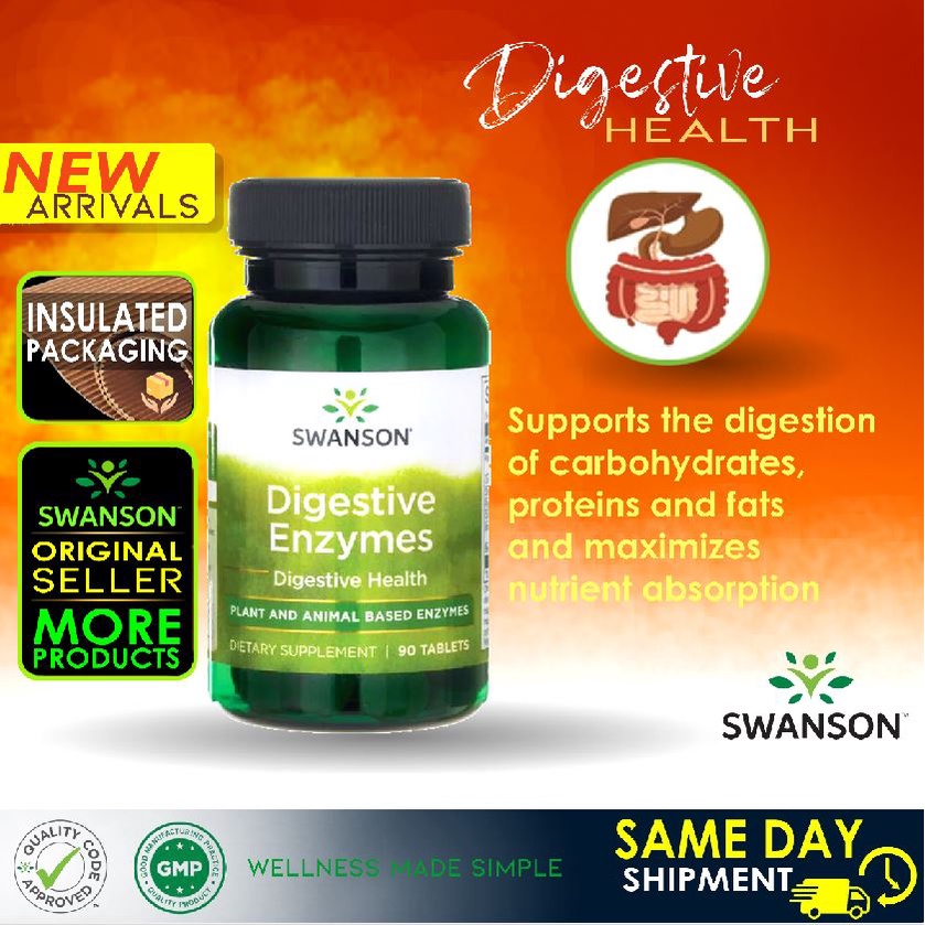 Swanson Digestive Enzymes with Ox Bile 90 Tablets Shopee Philippines