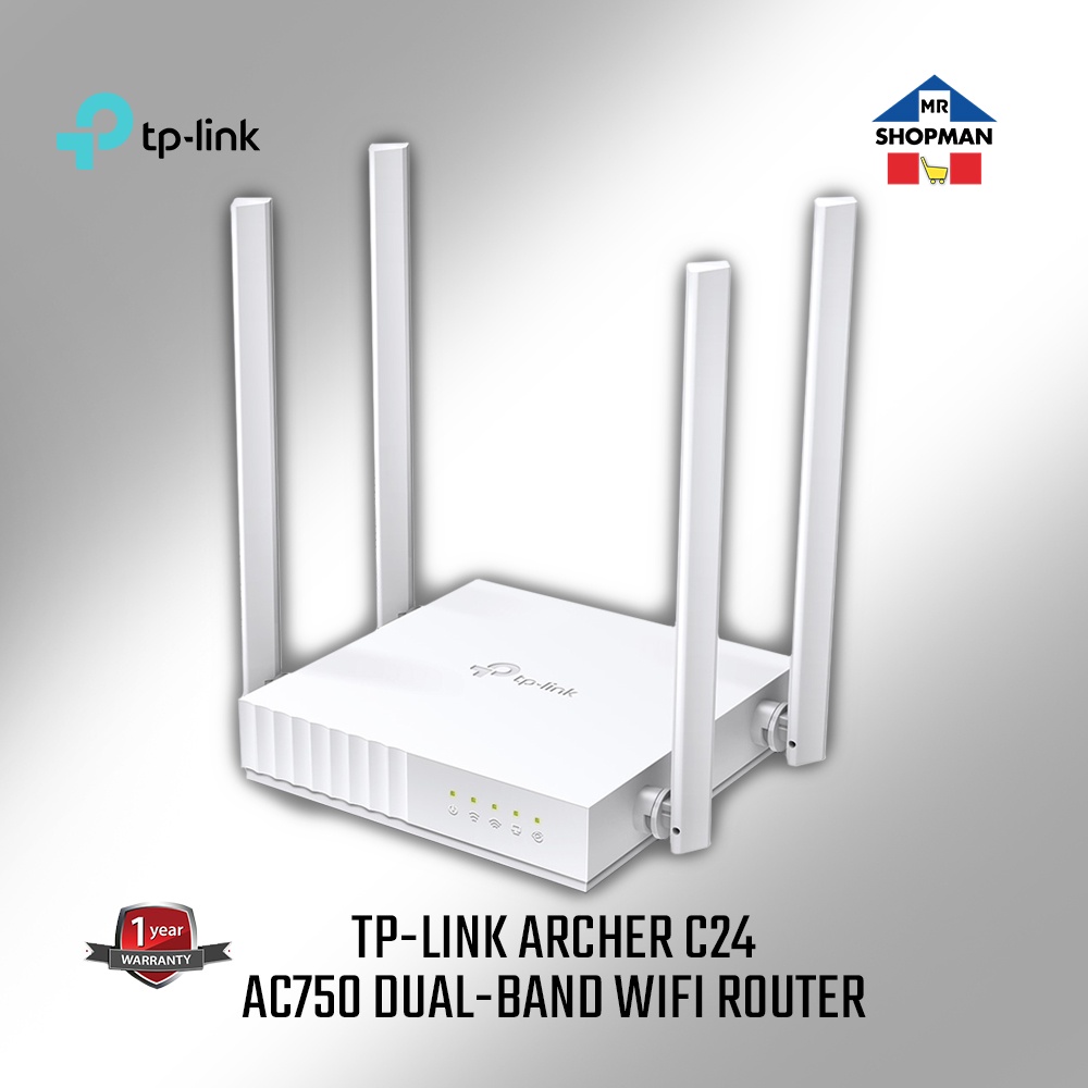 TP Link Archer C24 AC750 Dual Band WiFi Router Wireless Tplink | Shopee ...