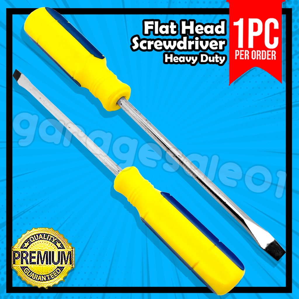 Heavy duty deals flat head screwdriver