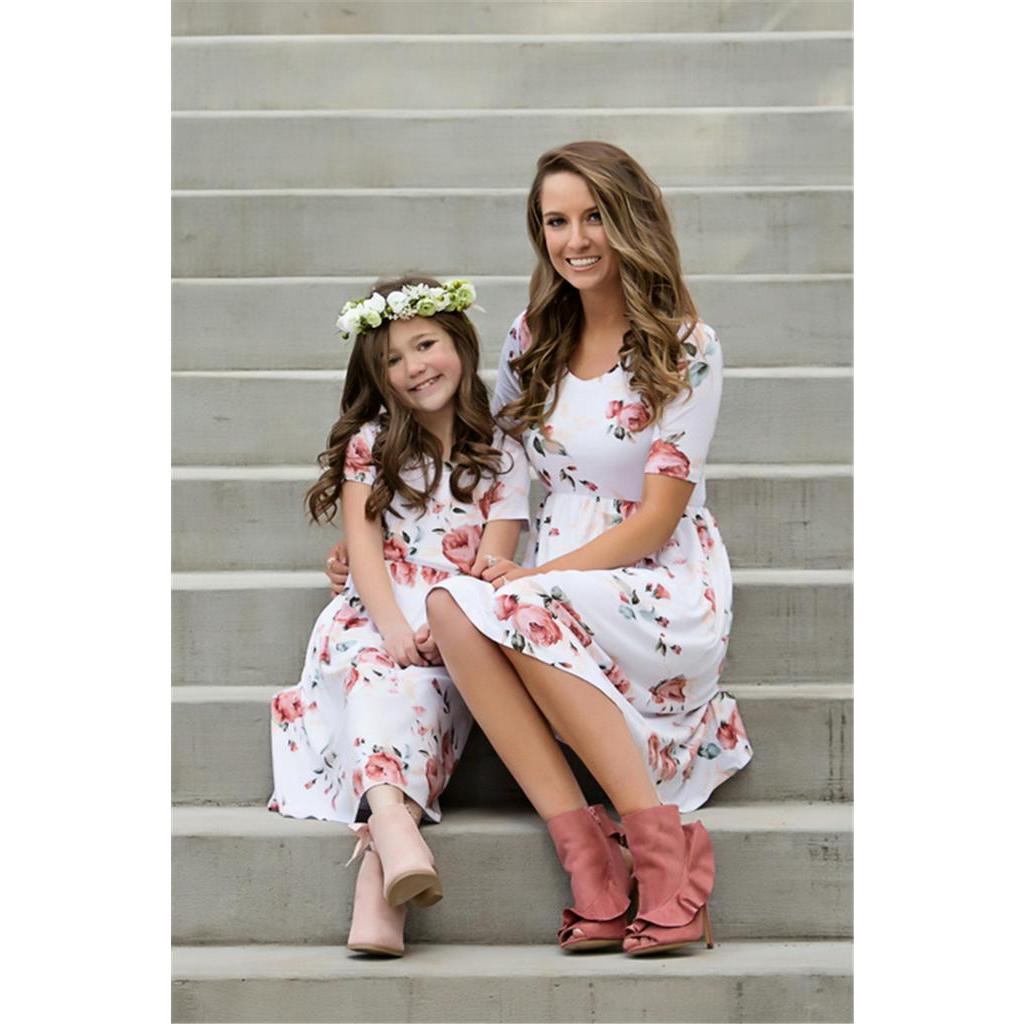 Matching mother daughter dresses plus size best sale