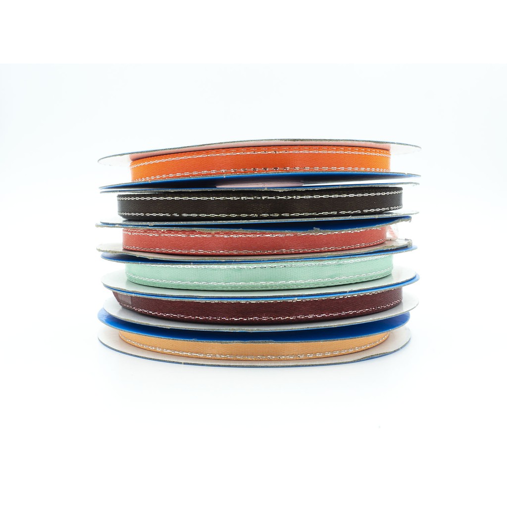 1/4 inch Satin Ribbon with Met Silver Lining Anchor brand (50 yards ...