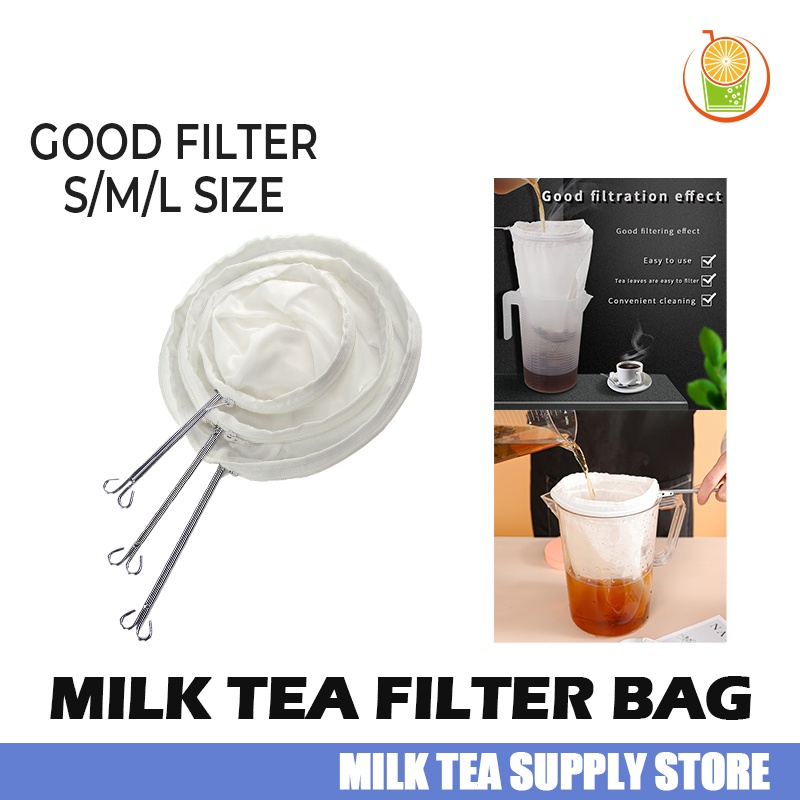 Coffee Milk Tea Filter Bag With Handle/Thai Tea Muslin Cotton Strainer