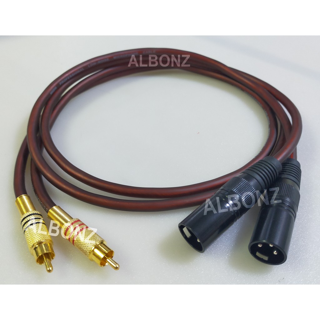 RCA to XLR Male Connector (2pcs)(1M, 2M, 3M, 4M, 5M, 6M, 7M, 8M, 9M ...