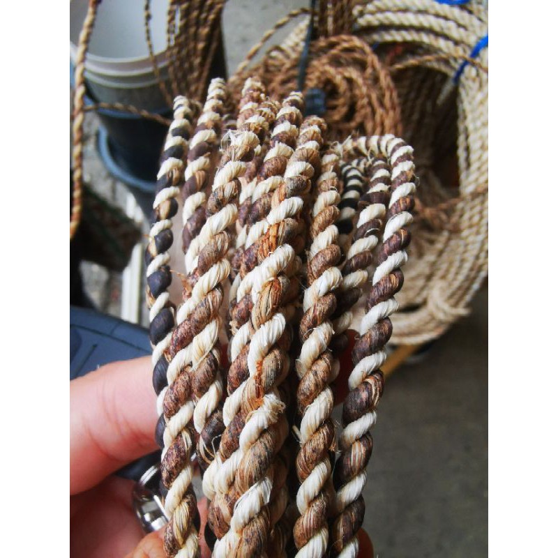 12meter roll of 3mm/5mm Abaca Twine / Abaca Rope (Dark / Sticko