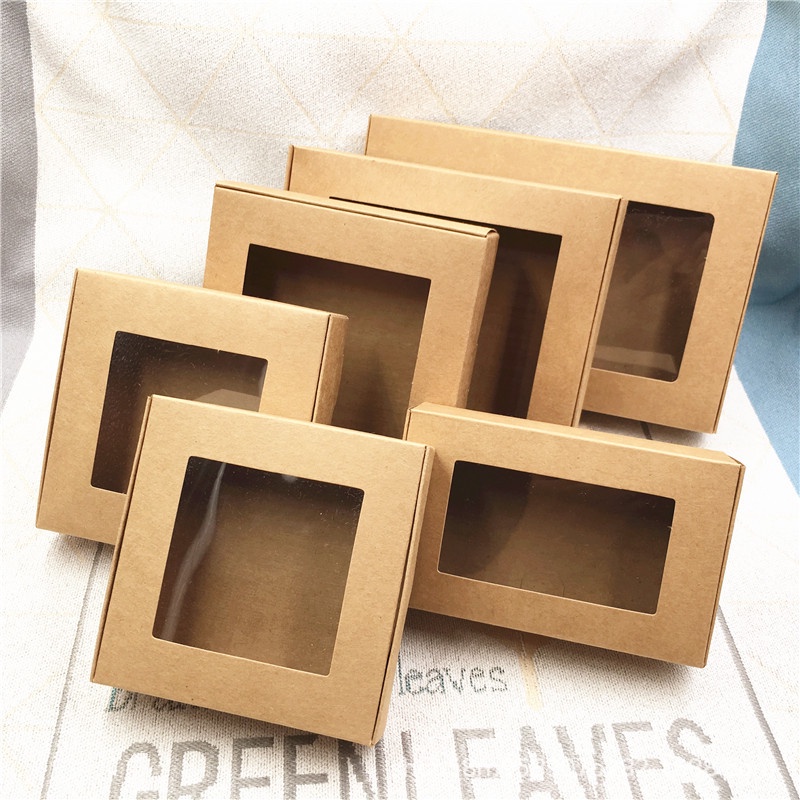 Multi size 10pc/lot DIY Window paper Box cardboard packing gift box ...