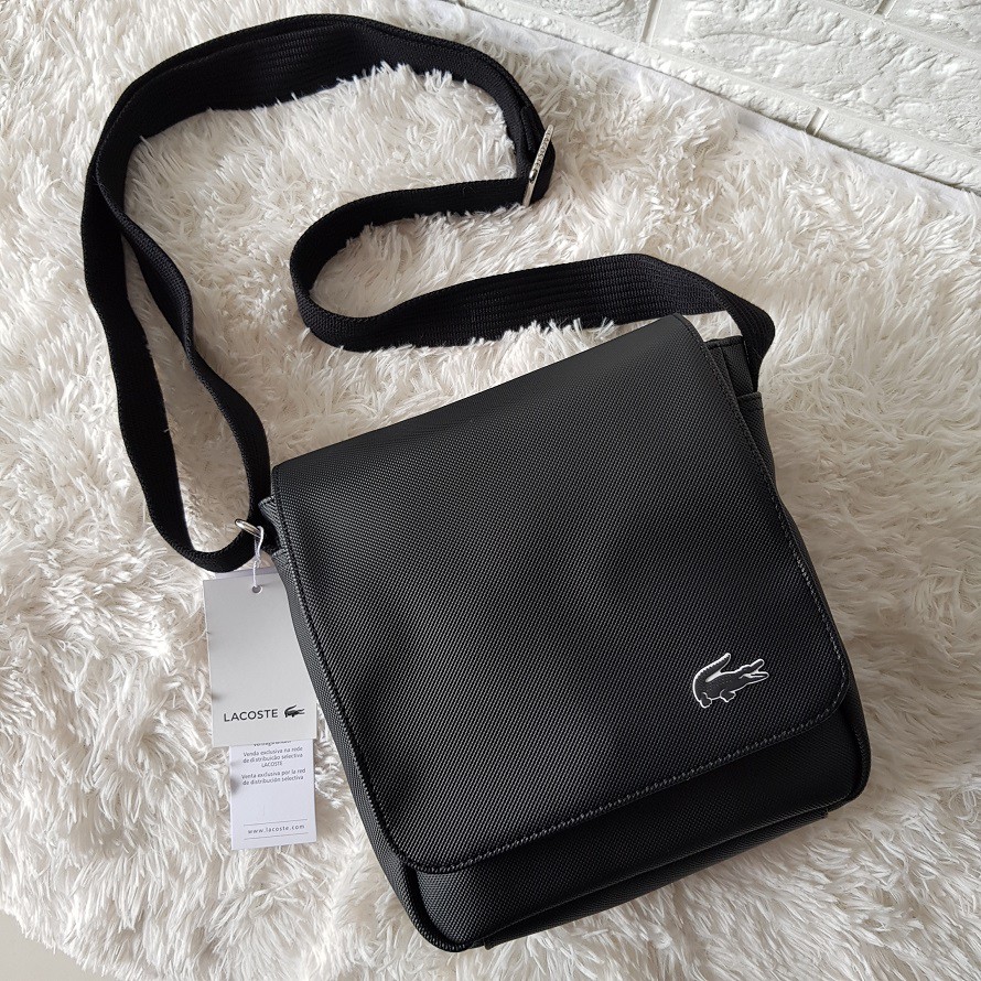 Lacoste Man's Classic Petit Pique Flap Crossbody